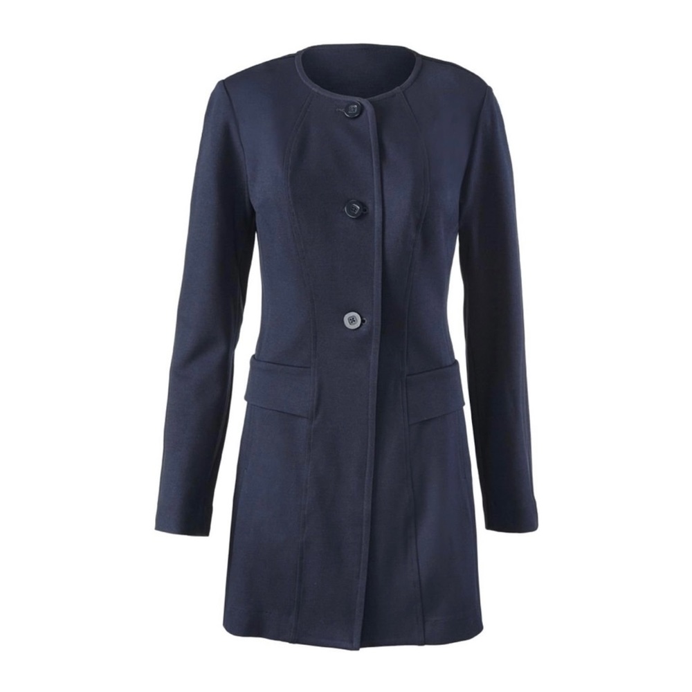 Cabi Longline Navy Blue Lindo Jacket Size Small